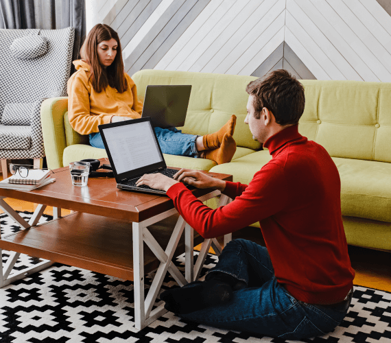 Family enjoying high-speed internet